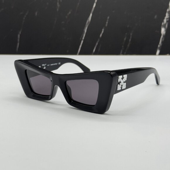 NEW OFF-WHITE SUNGLASSES, BLACK CAT EYE WOMEN EYEWEAR OFF-WHITE ACCRA 007 BLACK main image 11